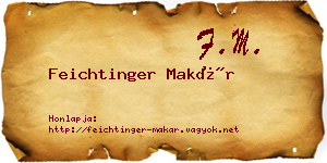Feichtinger Makár névjegykártya